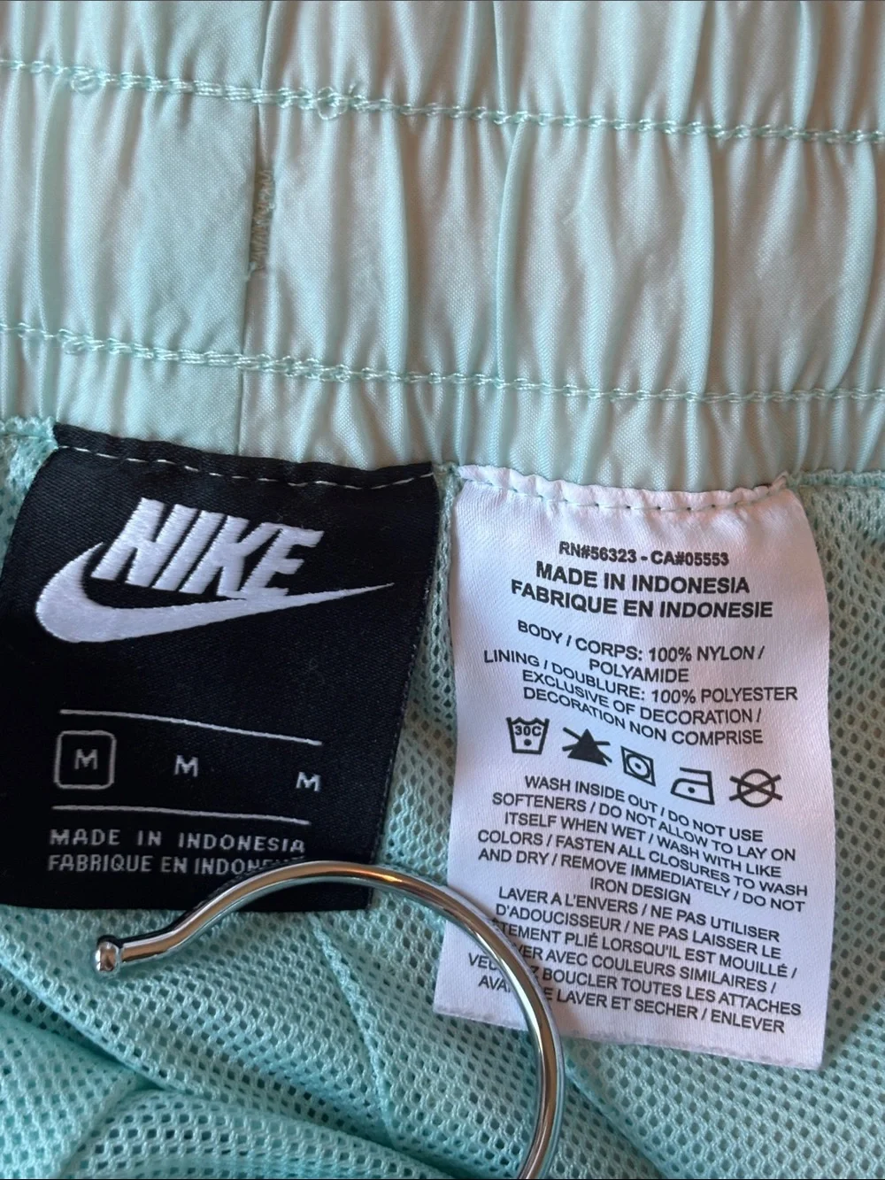 NIKE Sportswear Medium Swim Trunk Nylon Lined Mint Green Mens